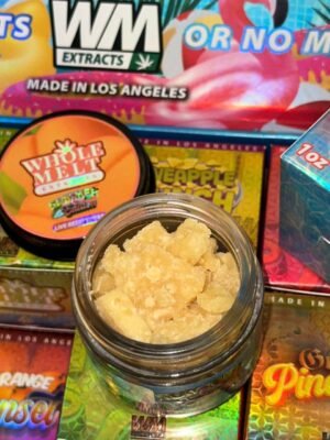 WHOLE MELT EXTRACTS SUMMER EDITION WAX – 1OZ is a molten monster of pure cannabis power, forged to dominate the season with flavor, fire, and fury.
