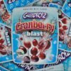 Gumdropz Cranberry Blast delivers tart berry flavor, smooth texture, uplifting effects, vibrant aroma, balanced onset, energizing vibe, mellow finish,