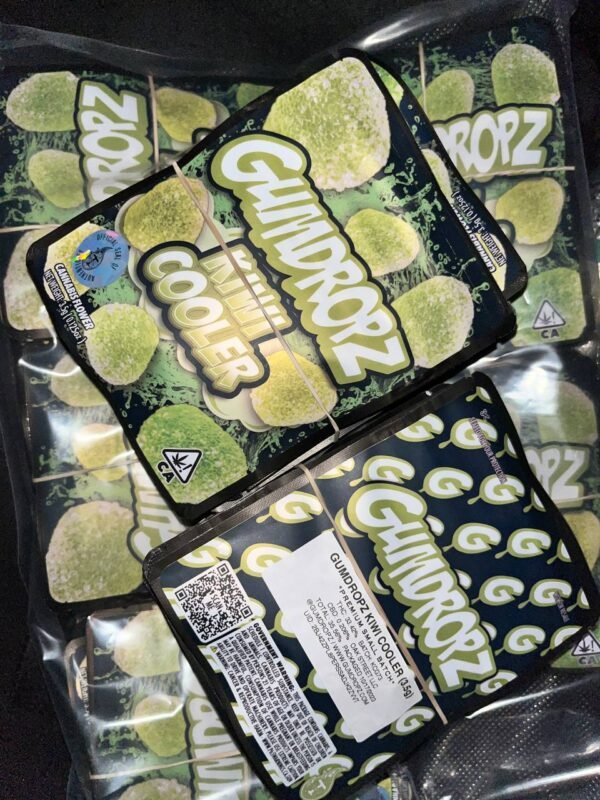 Gumdropz Kiwi Cooler strikes with icy citrus fury—frost-covered buds, electric flavor, and a mind-bending high forged in botanical chaos.