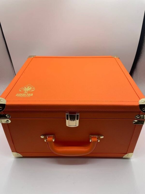 Ace Orange Edition delivers zesty citrus flavor, bold aroma, smooth vapor, vibrant effects, premium quality, sleek design, uplifting experience,