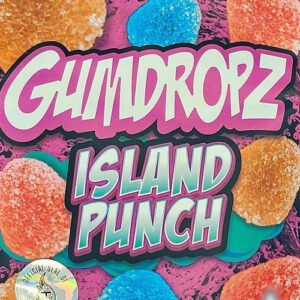 Buy Gumdropz Island Punch is a slightly indica-dominant hybrid cannabis strain (55% indica / 45% sativa) . It is a cross between Gorilla Glue #4 and Purple