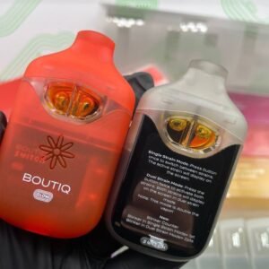 Sleek, durable metal design with dual-flavor switch, glowing LED tip, and rechargeable battery—BUY BOUTIQ SWITCH GLOW V4 DISPOSABLE VAPE ONLINE