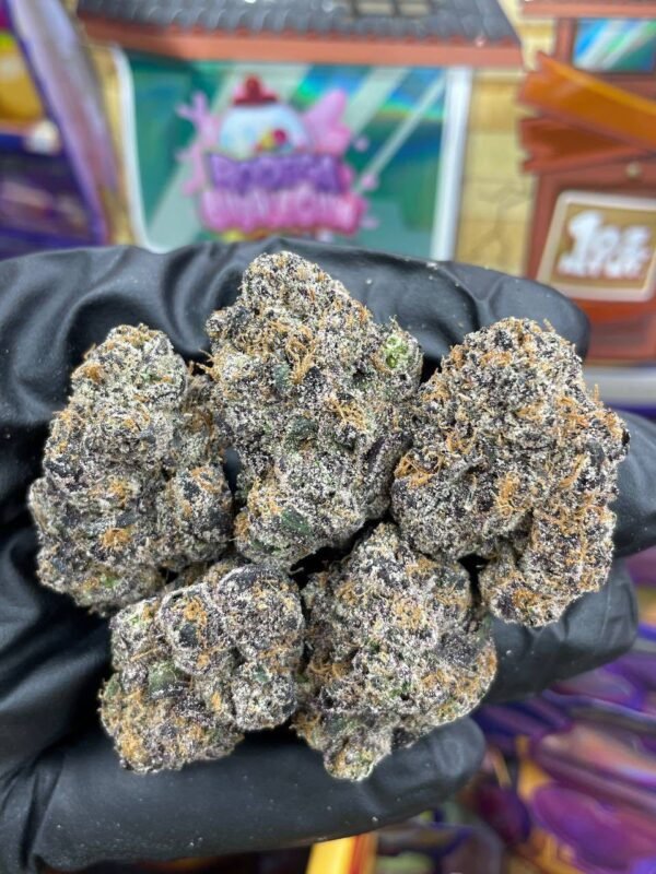 buy-sweetz-exotics-online elite cannabis brand unleashing fiercely flavorful bud—densely frost‑coated, intensely potent (22–30 % THC), candy‑terpene rich,