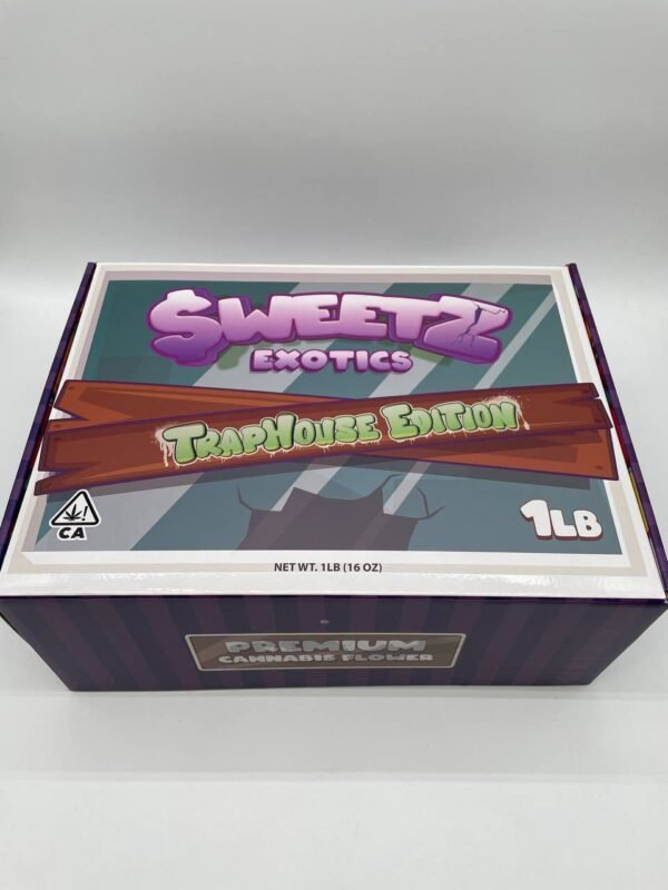 buy-sweetz-exotics-online elite cannabis brand unleashing fiercely flavorful bud—densely frost‑coated, intensely potent (22–30 % THC), candy‑terpene rich,