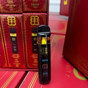 BUY HITZ 2G DISPOSABLE INFINITY EDITION —liquid-diamond potency, ceramic-coil fury, and a 360° Infinity Screen lighting your descent into immersive,