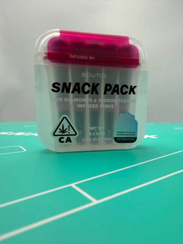 NEW Boutiq Pre-Rolls Snack Pack delivers premium flower, expertly rolled joints, rich flavors, smooth burns, and convenient on-the-go cannabis enjoyment.