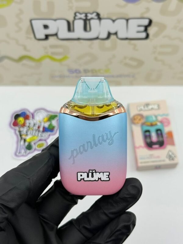 NEW PLUME 2G DISPOSABLE PARLAY EDITION delivers powerful hits, rich terpene flavor, sleek design, rechargeable convenience, and premium cannabis enjoyment
