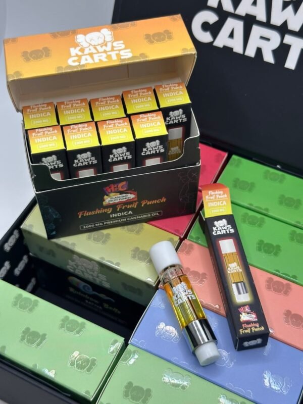 KAWS Carts 1G Disposable Vape delivers premium flavor, smooth hits, and long-lasting satisfaction in a sleek, portable design for on-the-go vaping.