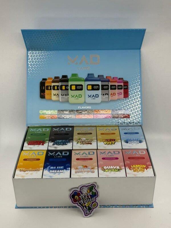 Mad Lab 2G Disposable Vape delivers bold flavor, smooth hits, and long-lasting power with 2 grams of premium oil in a sleek, rechargeable design.