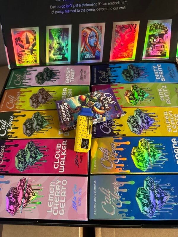 Cali Clear V4S 2G Disposable Vape – rechargeable, long-lasting, and packed with bold strain-inspired flavors for a smooth, premium vaping experience.
