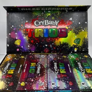Three micro diamonds of molten fury—Crybaby Trios Wax 3.5G ignites mind, crushes body, and screams full-spectrum terpene chaos in every hit.