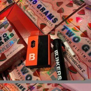 Blinkers 2G Disposable Fruit Edition, packed with fruity terpene flavors, premium cannabis oil, and long-lasting potency in a sleek rechargeable vape.