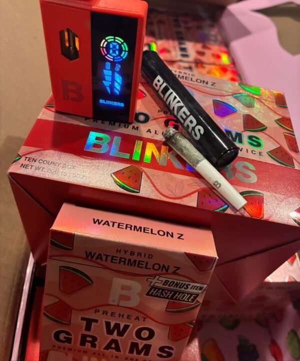 Blinkers 2G Disposable Fruit Edition, packed with fruity terpene flavors, premium cannabis oil, and long-lasting potency in a sleek rechargeable vape.