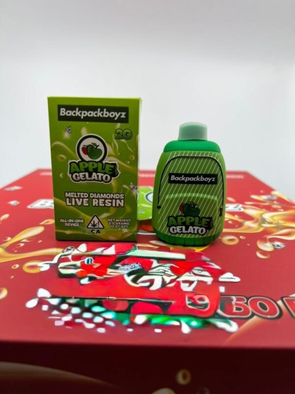Backpack Boyz 2G Melted Diamonds Live Resin Disposable delivers potent THC, rich terpene flavor, and smooth, flavorful hits in a sleek, convenient vape.