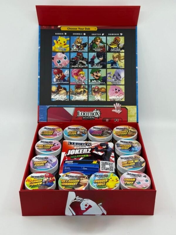 Arcadia Extracts Loot Box Smash Bros Edition delivers premium, terpene-rich concentrates in a collectible gaming-inspired package for powerful sessions.