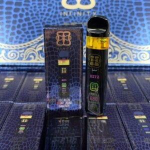 Experience the power of the Hitz Infinity Blue Label 2G Disposable. Premium oil, smooth vapor, and sleek design for a rich, long-lasting vape.