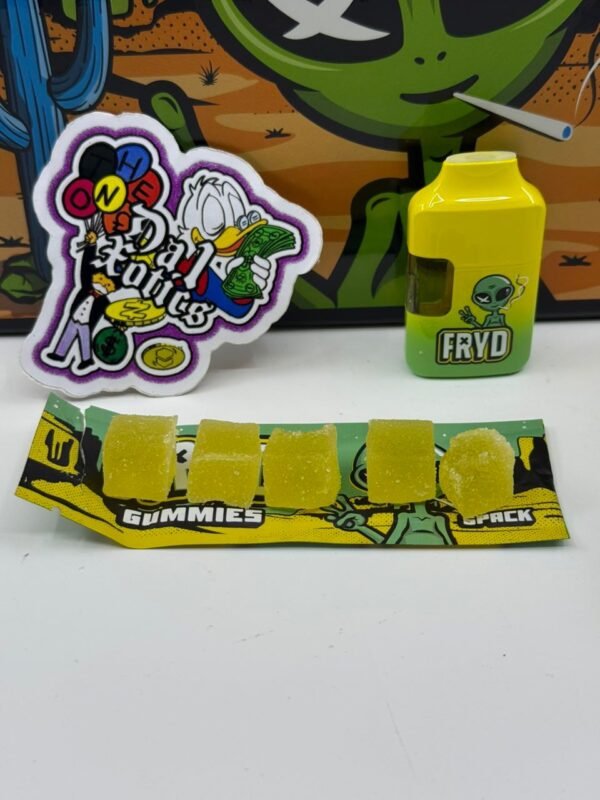 Experience the FRYD 3G Disposable + Gummies combo—premium 3-gram vape and delicious infused gummies for powerful, flavorful, long-lasting effects.