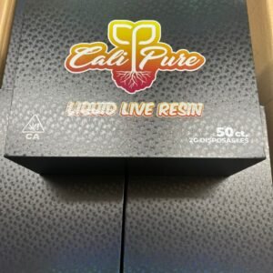 The Cali Pure 2G Disposable Liquid Live Resin — 2 grams of premium live resin oil delivering smooth hits, rich flavor, and powerful full-spectrum effects.