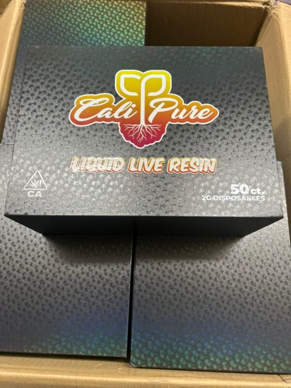 The Cali Pure 2G Disposable Liquid Live Resin — 2 grams of premium live resin oil delivering smooth hits, rich flavor, and powerful full-spectrum effects.